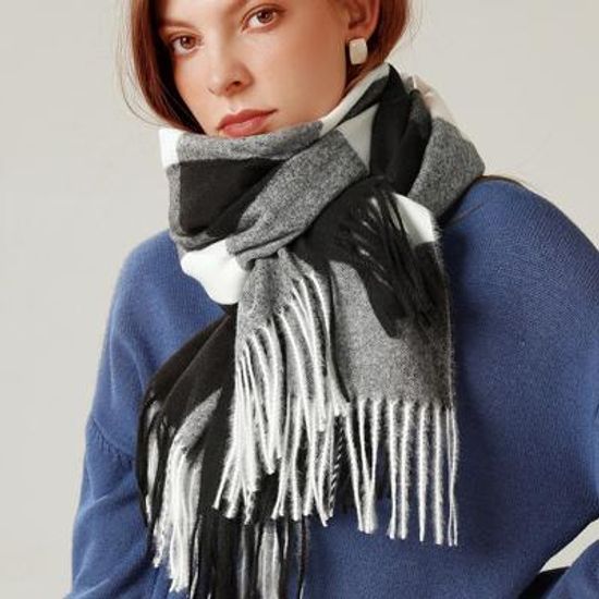 톡톡한 파스텔 체크 머플러