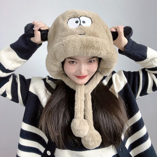 왕방울 캐릭터 귀달이 모자 겨울귀마개모자
