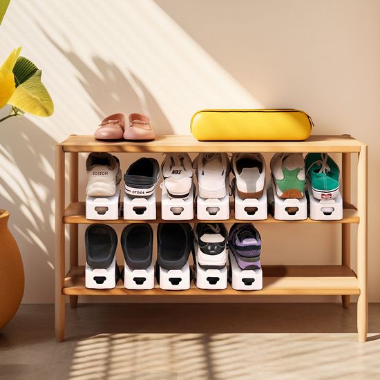 (8+8)슈스케 화이트 심플 슈즈렉 총 16개 신발 정리대