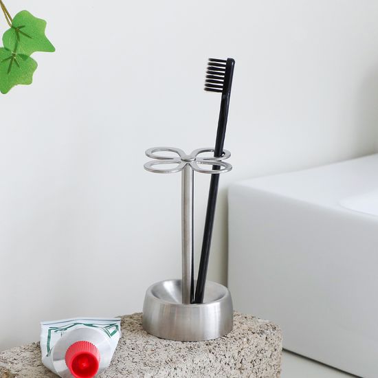 스텐 4구 칫솔꽂이 스프링홀더 치약짜개 3종 세트