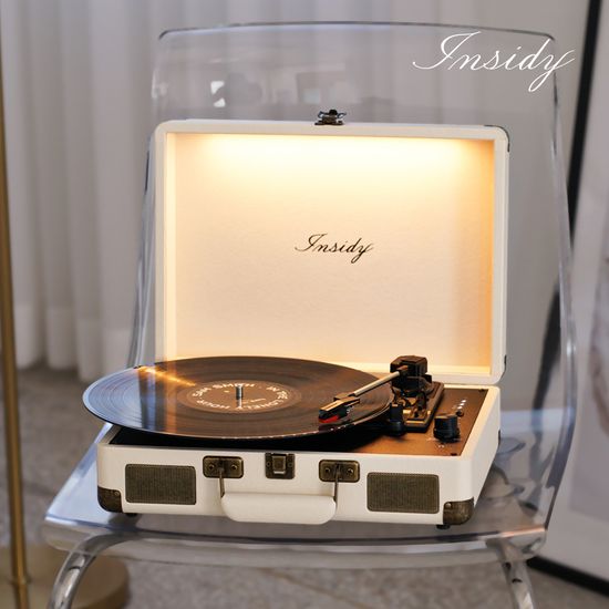 인사이디 무선 조명 LP 턴테이블 IBT-Retro Light