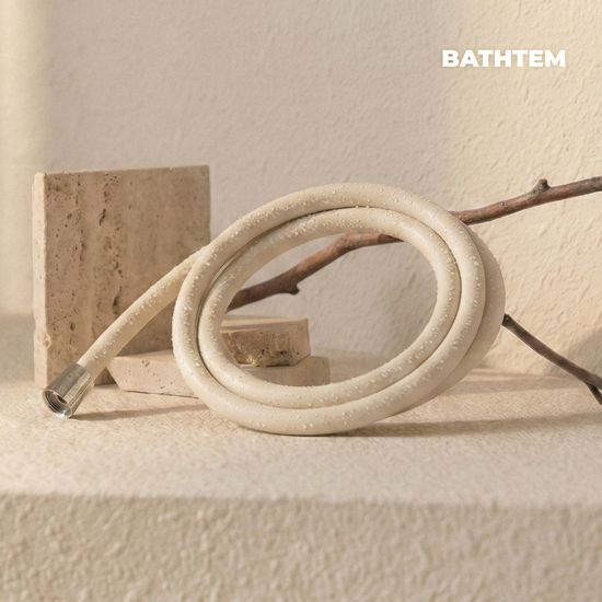 바스템 물때가 끼지않는 튜브형 샤워줄(크림,차콜)