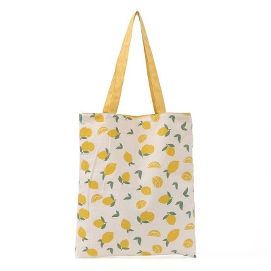상큼 후르츠 양면 에코백 레몬 가벼운 숄더 천가방