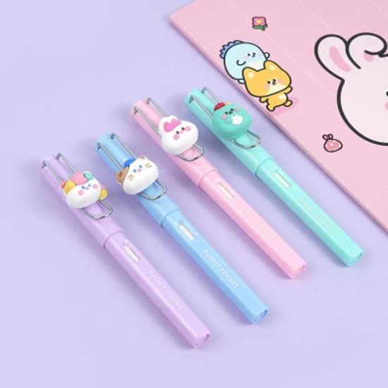 핑크풋 쪼꼬미친구들피규어만년연필세트