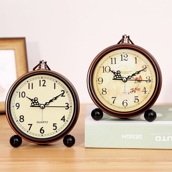 엔틱 인테리어 탁상 알람 시계 2colors