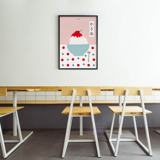 얼음 빙수 2 M 인테리어 디자인 포스터 카페 