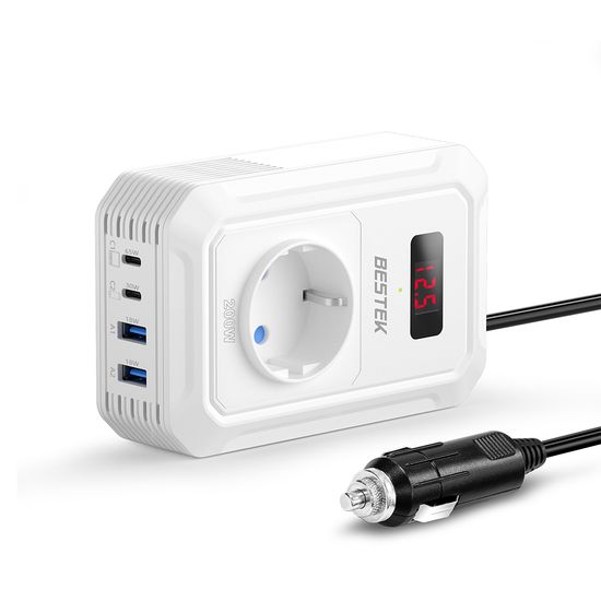 베스텍 200W 차량용 파워 인버터 DC12V AC220V 변환