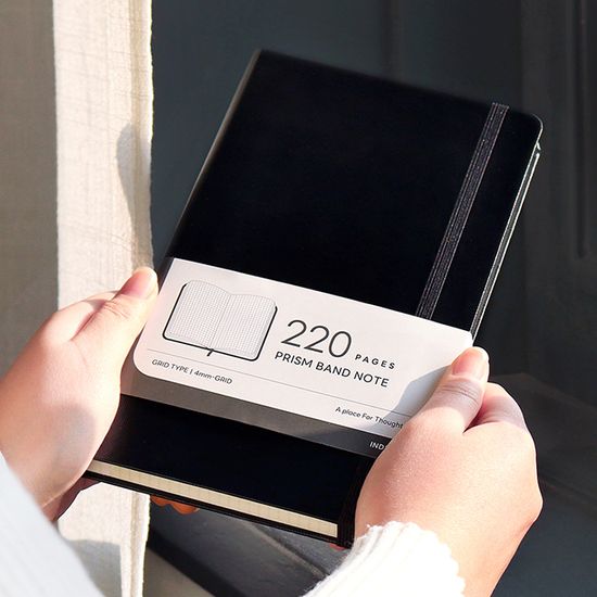 프리즘 220 모눈 밴드 노트 (A5 그리드 양장)