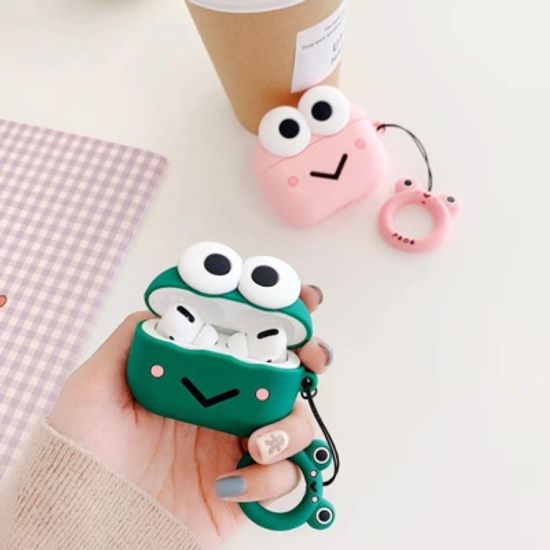 에어팟프로 큐티 실리콘케이스 키링_그린개굴 073/PRO