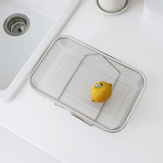 스텐 길이조절 싱크대 채반 바구니