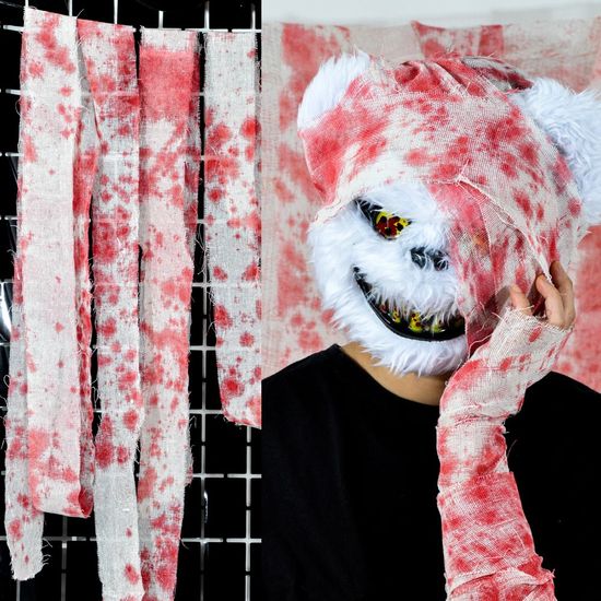 할로윈분장붕대천(블러드)대형8cmx12m(WCB5476)