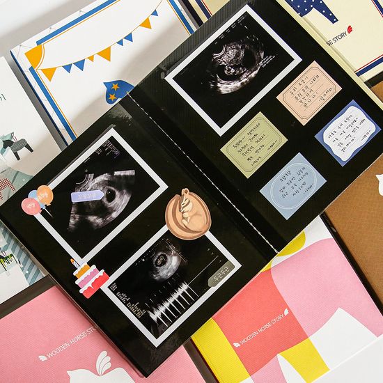 목마이야기 말띠 맘 초음파앨범 25매 접착식앨범