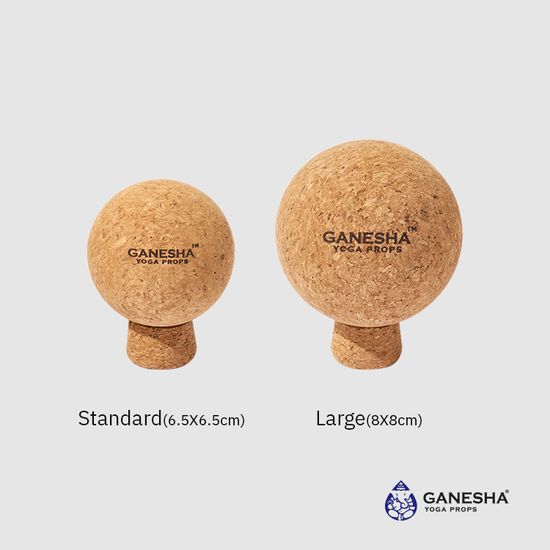 [가네샤요가프랍스] 코르크 마사지볼 싱글 스탠다드