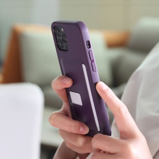 아이폰12 시리즈 슬림형 가죽 케이스 퍼플