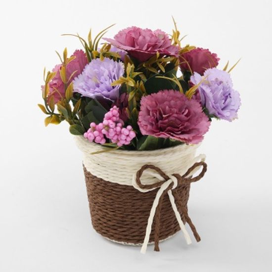 프리티플 카네이션 조화 화분(퍼플) 어버이날 인조꽃