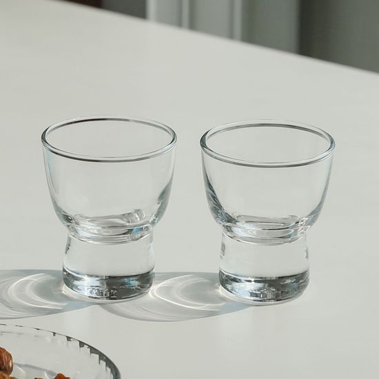 곡선 쉐입 유리 소주잔 술잔 60ml(WE6D75D)