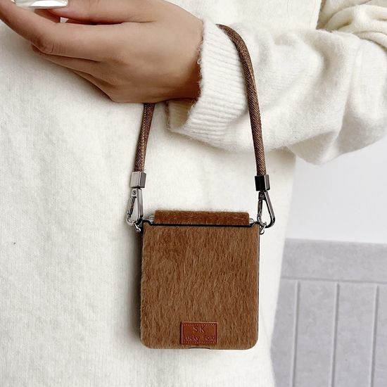 갤럭시z플립 7 6 5 4 3 예쁜 컬러 벨벳 스트랩 케이스