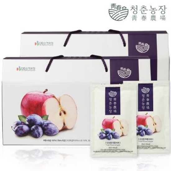 청춘농장 푸룬사과즙 2박스 총 60포