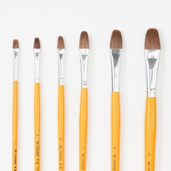 유화붓 평붓 6개입 세트