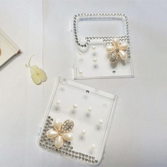 갤럭시Z플립3 블링 크리스탈 큐빅 데코덴 투명 케이스