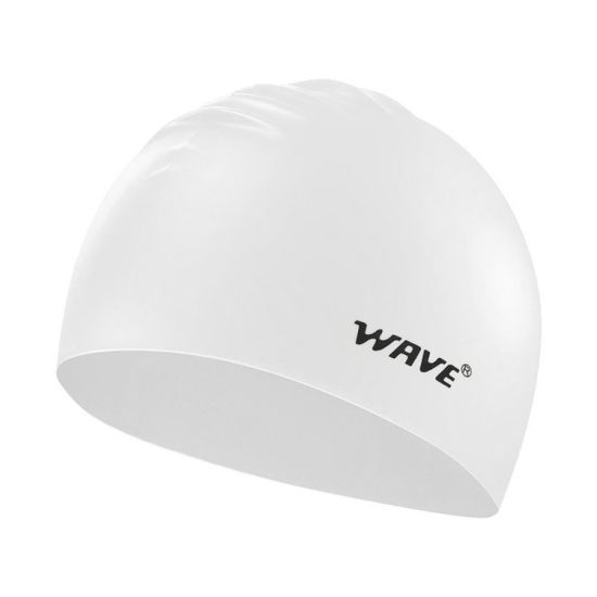 웨이브 실리콘 수영모 실내수영장 물놀이 수모 화이트