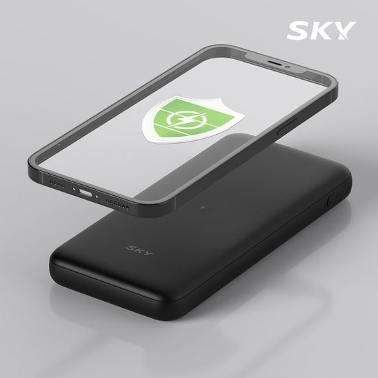 스카이 필 고속충전 무선 보조배터리 10000mAh WX10
