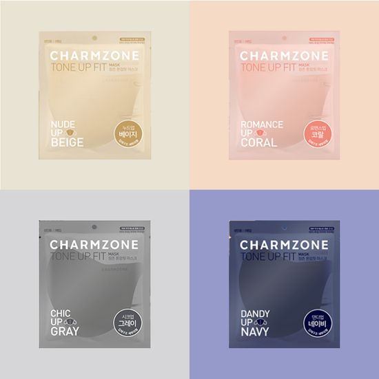 참존 톤업핏 얇은 컬러 마스크 새부리형 50매