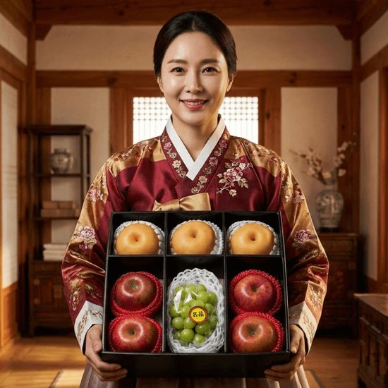 [자연예서] 명품 혼합 1호 과일선물세트(사과4+배3+샤