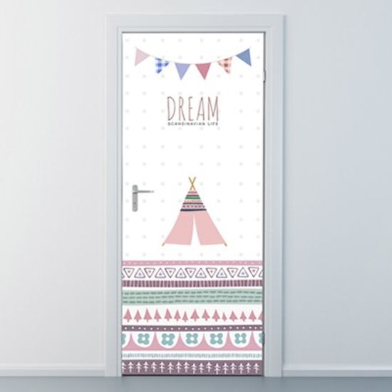 ncbr093-인디언텐트-현관문시트지