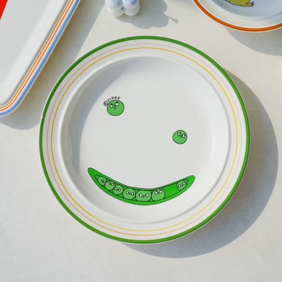 이피 완두콩 브런치 그릇 23cm 빈티지 귀여운