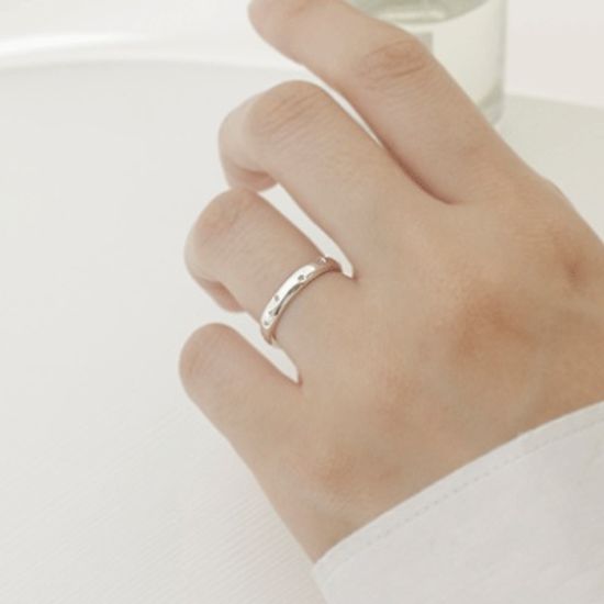 나만보는 각인반지 암시반지 폴카닷 슬림