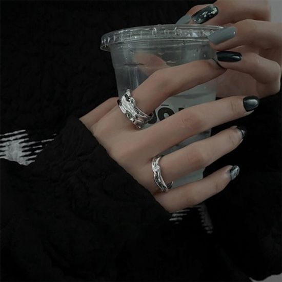 실버 특이한 2종 기이학 오픈링 힙한 반지 레이어드