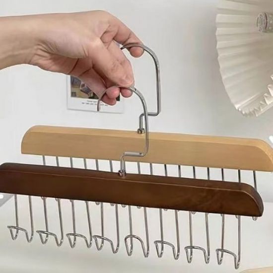 8후크 나무옷걸이 나시 속옷 벨트 넥타이 걸이