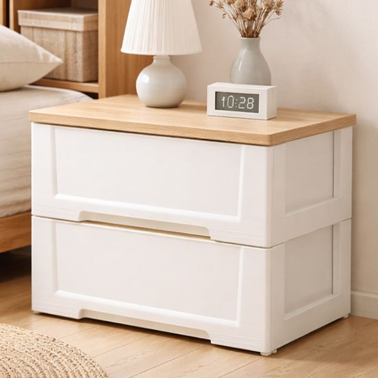 화이트 이노스 우드상판 2단~5단 플라스틱 서랍장