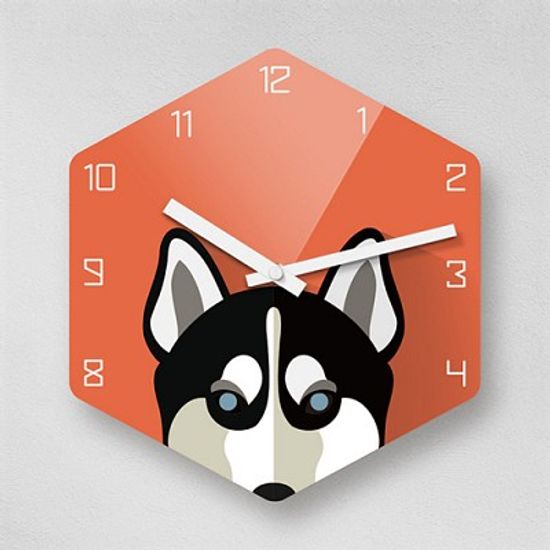 Reflex Siberian Husky 2type 무소음벽시계-CDSH