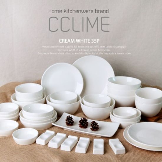 CL 크림화이트 2인/4인/6인 그릇세트 모음