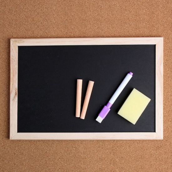 원목 칠판 겸용 화이트 보드(30x20cm)