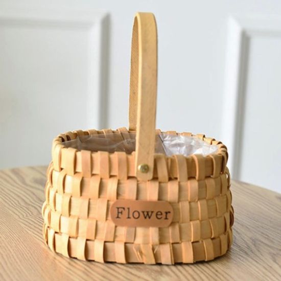 초록가든 화분 바구니 꽂 꽂이 라탄 미니 화분 커버