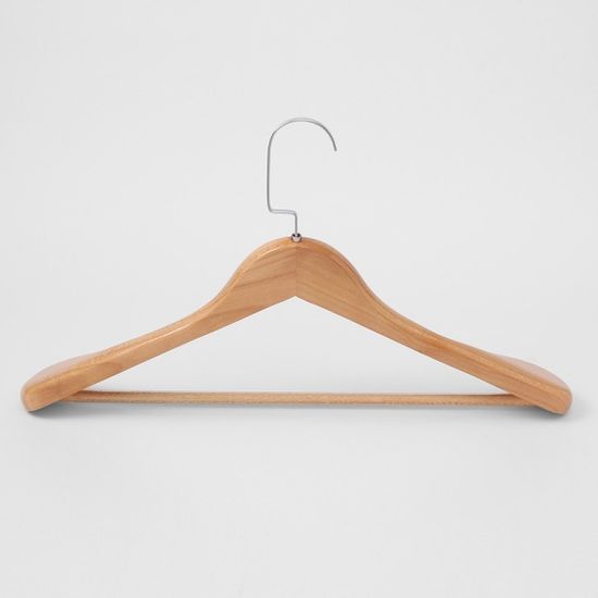 클래식 정장 원목 옷걸이(내추럴) / 남성 정장옷걸이