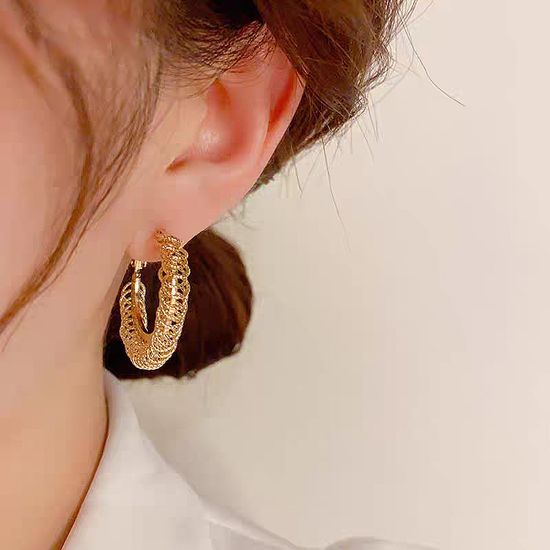 블링 힙한 체인 후프 서클 빅링 귀걸이 이어링 귀고리