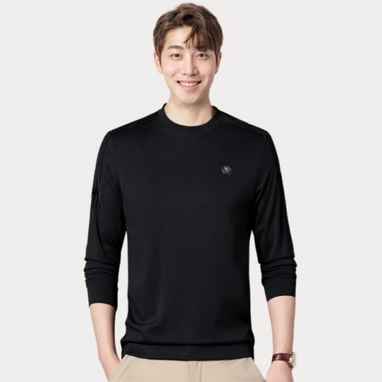 남성 롱슬리브티 봄 가을 데일리 기본핏 라운드 긴팔 