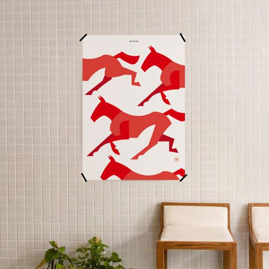 붉은 말의 기운 2 M 디자인 포스터 병오년 2026년