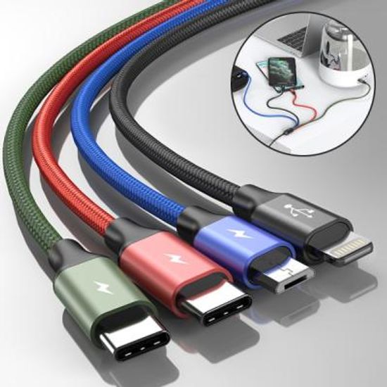 문어발 동시충전 케이블 - 3in1