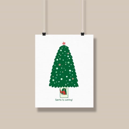 [패브릭 포스터] SANTA IS COMING 크리스마스데코