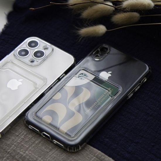 끼움 아이폰 투명 에어포켓 교통카드수납 케이스