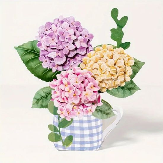 수국 화분 입체카드