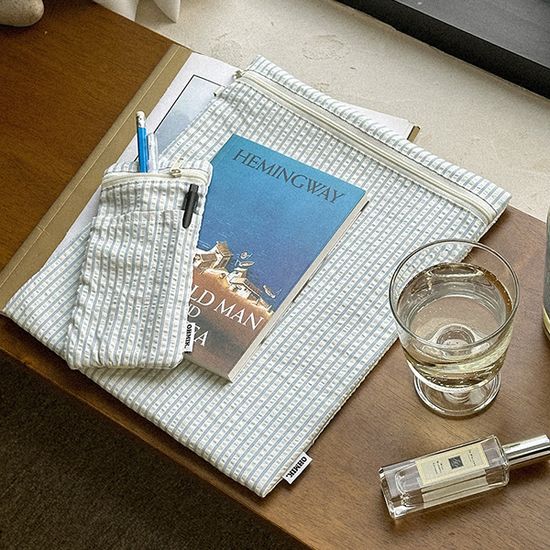 [KYOBO X OHMIK ]북 파우치 & 밴딩펜파우치 3종택