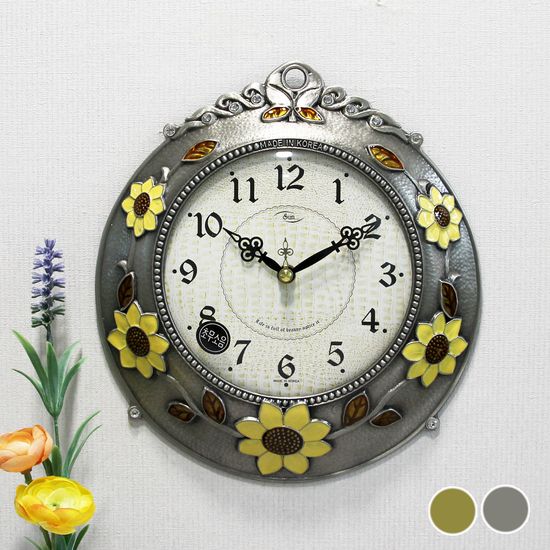 무소음 일출 해바라기 주물 벽시계 HSA-640
