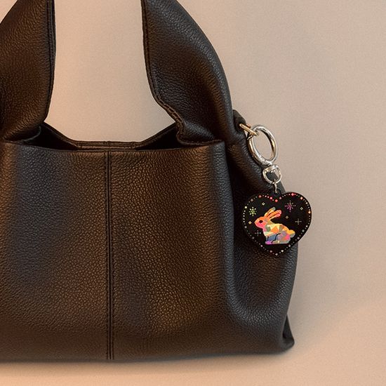 픽셀 글로우 키링-토끼