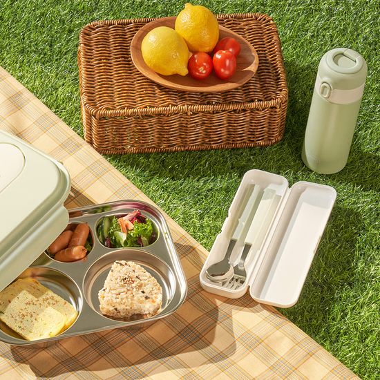 에디슨 2단계 스텐스푼포크케이스세트